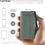 myCharge Portable Charger Waterproof Power Bank Adventure 6700mAh Internal Battery Fast Charging Rugged Heavy Duty Outdoor USB Battery Pack External Backup for Apple iPhone, iPad, Android – Green - Image 5