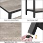 Yaheetech Entryway Table with Storage Shelves, 40 Inch Console Table with Metal Frame, Wood Behind Couch Sofa Table for Entryway, Living Room, Gray - Image 4