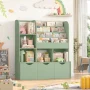 Annyah Toy Storage Organizer with 3 Removable Bins, Baby-Proof Bookshelf for Nursery & Playroom - Image 4