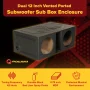 QPower QBOMB12VL 12 Inch Dual Vented Ported Car Subwoofer Sub Box Enclosure - Image 2