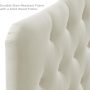 Modway Annabel Tufted Button Linen Fabric Upholstered King Headboard in Ivory - Image 4
