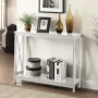 Oxford 40 in. Gray Standard Rectangle Composite Console Table with Shelves - Image 6