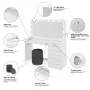 Boahaus Ketevan Lighted Vanity Table with Glass Top | White Premium Design - Image 5