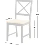 TMS Virginia Indoor Cross-Back Dining Chair, Set of 2, White/Natural - Image 6