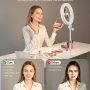 Desk Ring Light with Stand for Computer, Zoom Lighting for Computer, 30 Light Modes for Video Conference, Video Calls, Home Office, Desk Lighting for Video Recording, Podcast, Webcam, Stream - Image 3