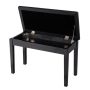 Solid Wood PU Leather Padded Piano Bench Keyboard Seat - Image 6
