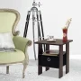Dark Brown and Black Storage End Table - Sonoma Oak/Ivory - Image 6
