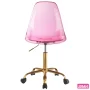 Urban Shop Office Chair, Acrylic and Metal Frame, Hot Pink - Image 1