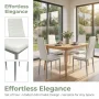 Ktaxon Modern Dining Chairs with High Back, 4 Person PU Leather Padded Chairs for Dining Room, Kitchen, Home, Creamy White - Image 4