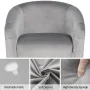 Renwick Modern Upholstered Tub Chair for Livingroom, Set of 2, Gray Velvet - Image 4