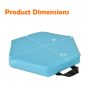 6 Pieces Blue Multifunctional Hexagon Toddler Floor Cushions Classroom Seating with Handles - Image 3
