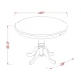 East West Furniture Eden 36" Wood Counter Height Dining Table in Oak - Image 2