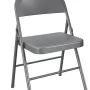 Mainstays All-Steel Metal Folding Chair, Gray - Image 1
