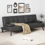 Advait Twin 65.35" Faux Leather Split Back Convertible Sofa - Image 1