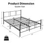 Full/Queen Size Heavy-duty Platform Bed Frame with High Headboard - Image 3