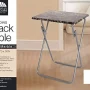 J&V TEXTILES Multi-Purpose Sturdy and Durable Decorative Bedside Laptop Snack Cocktails TV Folding Table Tray Desk Bedside Laptop Snacks 3D Wooden - Image 5
