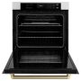 ZLINE - Autograph 30 in. True Convection Single Wall Oven in Satin Steel with Bronze Helix Handle (WASSZ-30-KCB) - Satin Stainless Steel - Image 2
