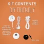 Wiremold in Wall TV Power and Cable Grommet Kit with Mounting Brackets and Hole Saw, White - Image 6
