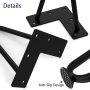 Agoland 4 Inch Black Hairpin Legs (4pcs), Heavy-Duty Metal Furniture Legs, Mid-Century Modern Furniture Legs, Coffee Table Legs, 4 Washers and 20 Screws Easy to Install (4 Inch) - Image 5