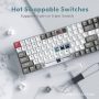 RK ROYAL KLUDGE RK100 Wireless Mechanical Keyboard RGB Backlit Bluetooth5.1/2.4G/Wired 96% Full Size 100-Key Hot Swappable Gaming Keyboard Red Switch Classic - Image 3