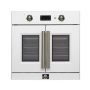 Forno Appliances - Asti 30" 3.68 Cu. Ft. Electric True Convection Single Wall Oven with French Doors - White - Image 1