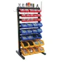 Black 8-Tier Haning Bin Storage System Garage Storage Rack (35 Plastic Bins in 8 Tier) - Image 6