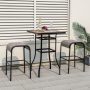 Set of 2/4 Patio Metal Bar Stools with Curved Fabric Seat - Image 2