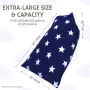 Butterfly Craze Bean Bag Chair Cover, Functional Toddler Toy Organizer, Fill with Stuffed Animals to Create a Jumbo, Comfy Floor Lounger for Boys or Girls, Stuffing Not Included, Navy Stars - Image 6