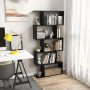 5-Tier Bookshelf with Anti-Toppling Device for Living Room Home Office - Black - Image 2