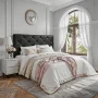 Queen Bed Frame with Upholstered Faux Leather Headboard, UHOMEPRO Platform Bed Frame with Wood Slat Support, No Box Spring Needed, Black - Image 1
