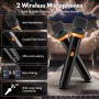 JYX Karaoke Machine for Aldult, Portable Speaker Bluetooth for Outdoor Parties with 2 Microphones, 3 Subwoofer, T29-T - Image 4