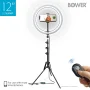 Bower 12” Studio Light USB Power Ball-Head Mount 62" Adjustable Tripod 3 Colors 10 Brightness Levels In-Line Remote - Image 1