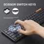 Folding Keyboards with Numeric Keypad Bluetooth Wireless Portable Silm Full-SizeT Foldable Keyboard for Travel Computer PC iPad - Image 5