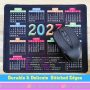 Mouse Pad with Stitched Edge, Computer Mouse Pad with Non-Slip Rubber Base, Mouse Pads for Computers Laptop Mouse 9.6x7.9x0.1 inch (2024 Calendar Black) - Image 4
