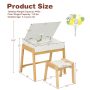 Kids Activity Table and Chair Set with Storage Space for Homeschooling - Image 4