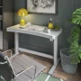 Babin Adjustable Glass Top Metal Base Standing Desk - Image 3
