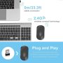 JOYACCESS Wireless Keyboard and Mouse,2.4G Ergonomic and Slim Wireless Computer Keyboard Mouse Designed for Windows, PC, Laptop,Tablet - Black Grey - Image 2