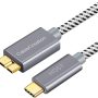 CableCreation Short USB C Hard Drive Cable 1FT, USB 3.1 C to Micro B Cable 10Gbps USB C to Hard Drive Cable Compatible with MacBook Pro Air Galaxy S5 My Passport Elements etc, 0.3m Space Gray - Image 6