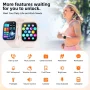 Mingdaln 1.85''HD Men Womens Smart watch,with Bluetooth Answer/Make Calls/120+Sports Modes/10 Days Standby, IP68 Waterproof Fitness Tracker Fits for Android Iphone Devices, perfect gift(Pink) - Image 2