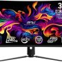 MSI - MPG 321CURX QD-OLED 32" UHD Curved OLED 240Hz 0.03ms Gaming Monitor G-SYNC FreeSync Premium Pro and TB 400 (HDMI, DP) - Black - Image 1