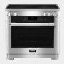 Miele - HR 1632i-3 36" Freestanding Induction Range with M Touch and Moisture Plus - Clean Touch Steel - Image 1