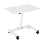 Seville Classics airLIFT® Height Adjustable Mobile Rolling Laptop Cart Desk w/ Wheels, White, Flat (24") - Image 3