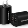 Tranesca Dual USB Wall Charger Compatible for iPhone Xs/Xs Max,iPhone XR/8/7/6S/6S Plus/6 Plus/6, Samsung Galaxy S7/S6/S5 Edge, LG, HTC, Moto, Kindle and More-2 Pack Black - Image 5