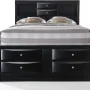 DAE 5-Piece Modern Wood King Bedroom Set, Black - Image 4