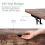 Best Choice Products Wooden Mid-Century Modern Lift Top Coffee Table w/ Hidden Storage, Removable Shelf - Brown - Image 3