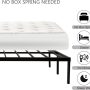 Wulanos Queen Size Bed Frame 18 inch Tall, 3500lbs Heavy Duty Metal Platform with Steel Slats Support, No Box Spring Needed, 18-inch Bedframe with Ample Storage, Sturdy and Noise-Free, Black - Image 6