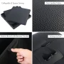 LotFancy 2 Pack 13" Faux Leather Storage Ottoman Cube, Square Foot Stool Ottoman with Storage, Black - Image 4