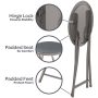 Backless 18 in. Counter Bar Stool with Vinyl Padded Seat for Kitchen or Rec Room, Portable Indoor Folding Chair, Gray - Image 5