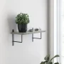 18 in. x 8 in. x 0.75 in. Grey Wood Stain Decorative Wall Shelf - Image 2