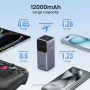 UGREEN - Nexode 100W 12000mAh Power Bank with Smart Display, Portable Charger for Laptops, Tablets, Cell Phones - Black - Image 4